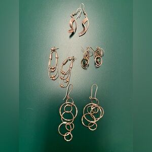 Silver Earrings Set